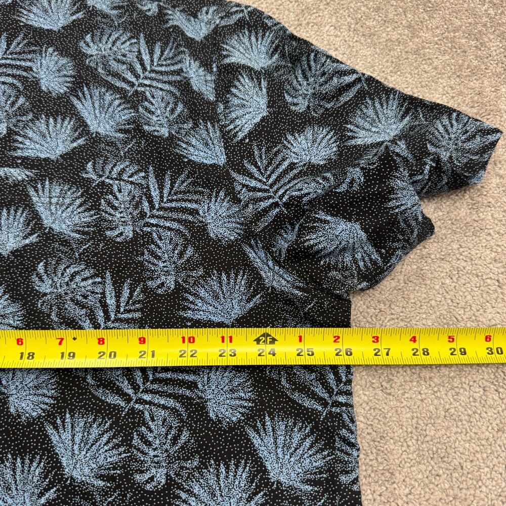 Nat Nast Luxury Originals Silk Cotton Button Down Shirt Men XL Blue Black Floral - Picture 9 of 13